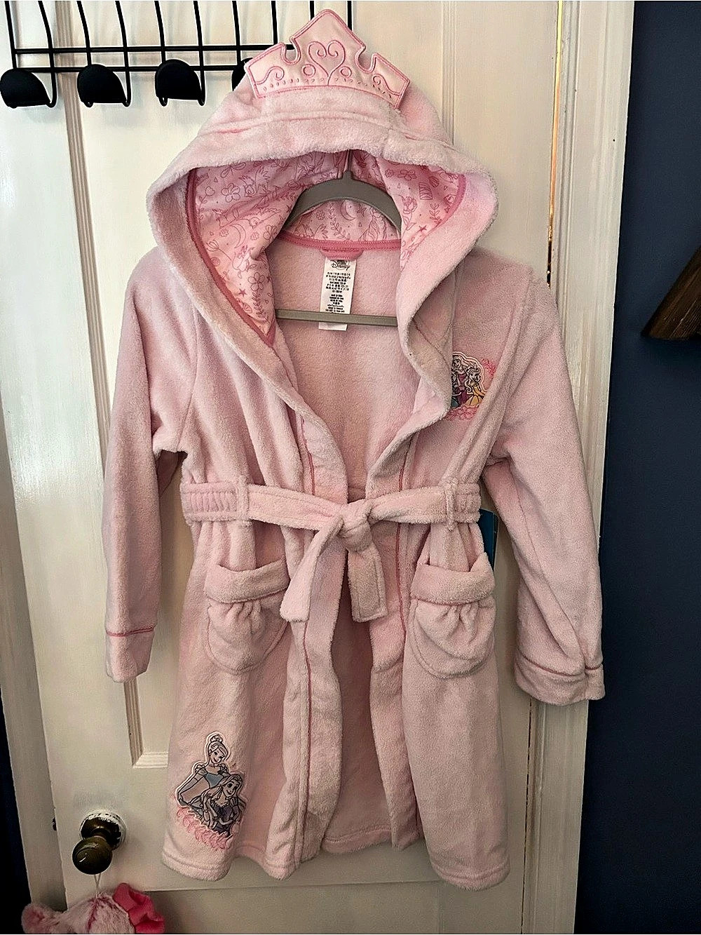 Disney Princess Fleece Hooded Robe with Crown